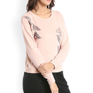 Solid Color Thickened Quick Dry Collar Loose <b>Sweatshirts</b> Breathable Women's <b>Sweatshirts</b> with <b>Long</b> Sleeves Wholesale Customized - Product Image 2