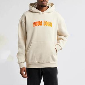 เสื้อฮู้ดสวมหัวผ้าฝ้าย100% ทันสมัยสำหรับผู้ชายเสื้อฮู้ดทรงโอเวอร์ไซส์พิมพ์โลโก้แบบกำหนดเองได้450กรัมมีน้ำหนักมากสำหรับฤดูหนาวของผู้ชาย - Product Image 5