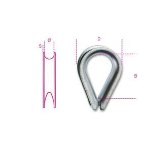 Dedal de acero galvanizado para asegurar cuerdas de acero, pesado, al por mayor - Product Image 1