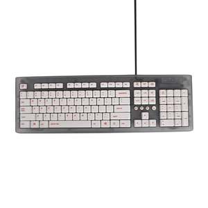Nouveau clavier filaire USB 2.0 Arctic Fox Crystal, plastique, taille standard, 108 touches, membrane PBT, optique, anti-ghosting, non programmable, sans rétroéclairage - Product Image 1