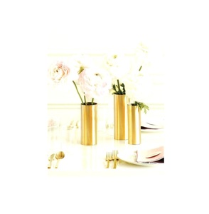 Latest Design Brass Flower <b>Vase</b> for Countertop and Living Room and Office <b>Decorate</b> 3 Piece for Customized Sale Brass Flower <b>Vase</b> - Product Image 1