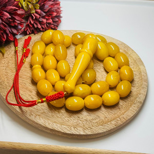 ลูกประคำอำพันบัตเตอร์สกอตช์สำหรับชาวมุสลิม อำพันแท้ มิสบาฮ์ - Product Image 1