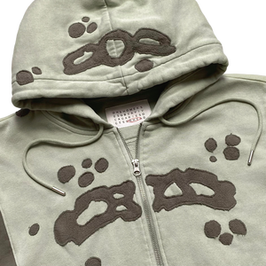 Best-sellers, sweat-shirt à capuche avec patch de patte de designer, rétro, lavé, surdimensionné, streetwear, veste unisexe, molleton lourd, sweat-shirt à capuche intégral - Product Image 5