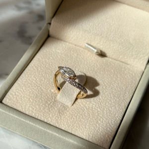 Premium al por mayor 10K blanco amarillo oro rosa moissanita anillos de boda de lujo corte brillante E Color 1,3 quilates VVS2 OEM fábrica - Product Image 2