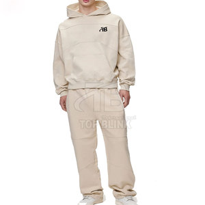 Survêtement de sport de gymnastique d'entraînement pour hommes de haute qualité personnalisé deux pièces 100% coton Jogging survêtement conceptions pour l'hiver - Product Image 1