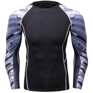 Nueva llegada de ropa deportiva para gimnasio, elegante camiseta de protección UV para adultos, de la mejor calidad, manga larga, con estampado por sublimación, para hombre. - Product Image 4