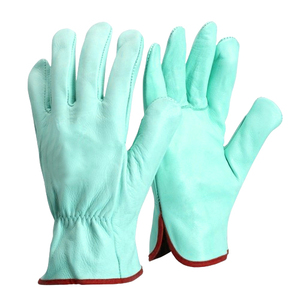 Guantes de seguridad de cuero de grano de cabra de alta resistencia Guantes de trabajo de conducción de uso general transpirables con características resistentes al calor por abrasión - Product Image 5