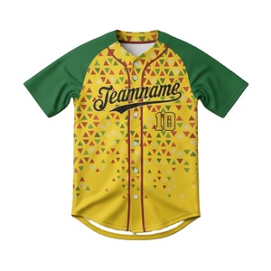 Ensemble uniforme de baseball personnalisé en gros, 100 % polyester, anti-humidité, imprimé personnalisé, unisexe, pour adultes, ensemble uniforme de softball - Product Image 1