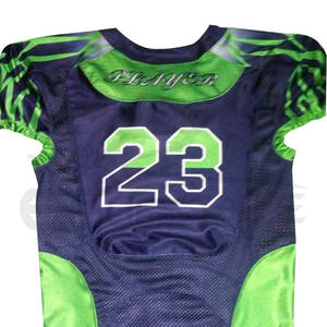 ชุดยูนิฟอร์มอเมริกันฟุตบอล คอวี แขนสั้น แบบสั่งทำพิเศษ พิมพ์ลายแบบระเหิด โรงงานผลิตเสื้อเจอร์ซีย์ รับผลิตแบบ OEM แบรนด์ส่วนตัว ชุดทีม - Product Image 4