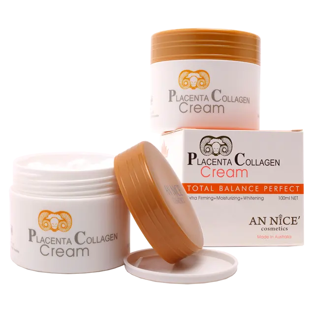 Produtos para a pele creme de colágeno para placenta ideal equilíbrio total creme para envelhecimento da pele, 100 ml