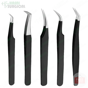 Ensemble d'extension de cils de couleur noire pince à épiler paquet de 7 pinces à épiler beauté faux cils Offres Spéciales - Product Image 6