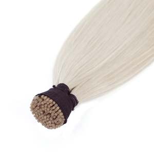 ผมต่อแบบ I-Tip Micro Bead เกรด 12A ผมแท้รัสเซีย Remy แบบตรงและแบบลอนสีบลอนด์แพลตตินั่มเย็น # 60a - Product Image 3