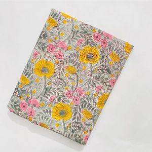 Bán Buôn 100% Bông Vải Mềm Hoa Tay Khối In Vải Cotton Chất Liệu Mùa Hè Váy Maxi Váy Làm Khối In Sân - Product Image 5