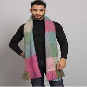 Unisex High Quality Winter Muffler <b>Scarves</b> 100% <b>Wool</b> with Customized Logo and Labels for Cold Weather Wear - Product Image 1