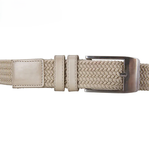 เข็มขัดหนังยืดปลายยางยืดปรับได้สำหรับทั้งชายและหญิงเข็มขัดถักโลโก้ - Product Image 5