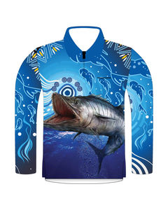 Camisetas de Pesca Sublimadas de Buena Calidad Hechas en Fábrica, Diseño Sublimado a Demanda del Cliente, Camisetas de Pesca Sublimadas - Product Image 1