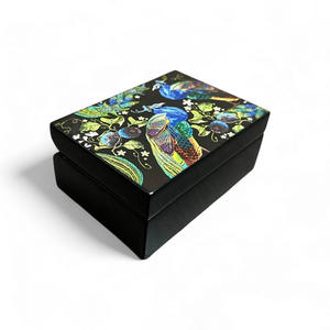 Cajas de laca negra impresionante caja lacada de alto brillo laca decorativa para hotel resort en casa - Product Image 5