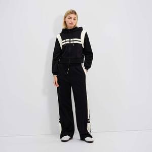 Full Length <b>Black</b>/Beige 2 Piece <b>Women's</b> Perna Tracksuit Set With Pockets Breathable Hoodie And Sweatpants New <b>Women</b> Tracksuit - Product Image 1