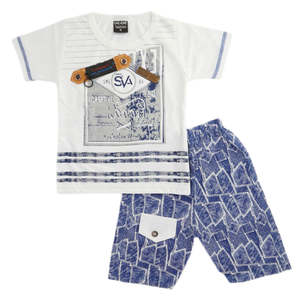 Traje de Manga Corta para Niño 1187 - Blanco - Product Image 1