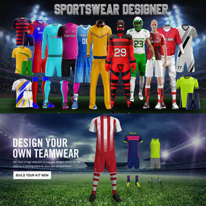 Maillots de football à sublimation personnalisée 100% polyester col en V à séchage rapide manches courtes unisexe adulte - Product Image 4