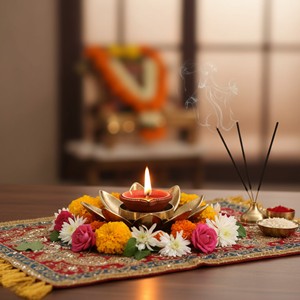 Support de bougie chauffe-plat artisanal en fer forgé, durable, portable et écologique, couleur or antique, pour la décoration intérieure et les occasions festives - Product Image 6