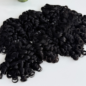 Extensions de cheveux humains bruts cambodgiens de haute qualité, ondulés, couleur naturelle, pour usage professionnel en salon - Product Image 3