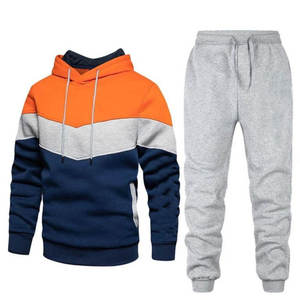 M & F Trajes deportivos de alta calidad para hombres Conjuntos de chándal con logotipo personalizado con ajuste holgado Patrón sólido Estilo más nuevo - Product Image 2