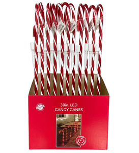 Fuente de alimentación de batería al por mayor de Vietnam Material plástico Decoración de luz de vacaciones superior Color rojo Bo bastón de caramelo iluminado 30 pulgadas - Product Image 4