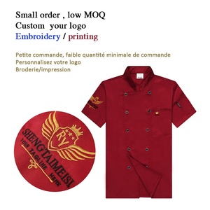Abrigo transpirable con estilo blanco, ropa de cocina, uniformes de <span class=keywords><strong>Chef</strong></span> para repostería, Pizza, Sushi, funciona, <span class=keywords><strong>Restaurante</strong></span> japonés italiano con logotipo - Product Image 4