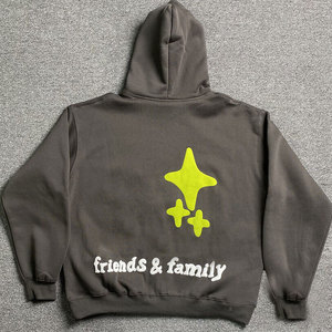 เสื้อฮู้ดพิมพ์ลายพัฟ3D ผ้านุ่มมีฮู้ดผ้านุ่มพิมพ์ลายด้วยความร้อนโลโก้ตามสั่ง - Product Image 2