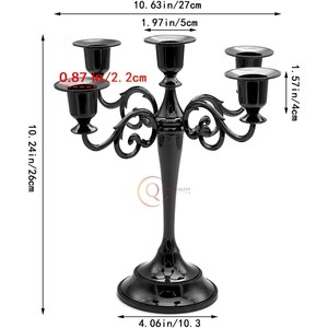<b>Candelabra</b> Elegant Design Made Of <b>Candelabra</b> Brass <b>Black</b> Color Unique Candle Jar Wedding Party Ware Lighting Decoration Item - Product Image 4