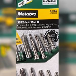 Broca SDS-Max Pro 4 para Martillo Perforador, 28 mm x 400 mm de Longitud de Trabajo, 520 mm de Longitud Total, para Mampostería y Hormigón, de Metabo - Product Image 3