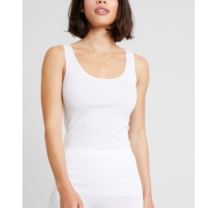 Precio de fábrica Verano Nuevo diseño Cuello en V profundo Mujeres Negro Tank Tops Sexy Backless Ladies Sin mangas Acanalado Tank Top de BD - Product Image 3