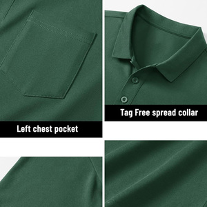 Polos pour hommes personnalisés Fabricant OEM Tissu en coton à manches courtes Impression de logo et marque de distributeur - Product Image 3