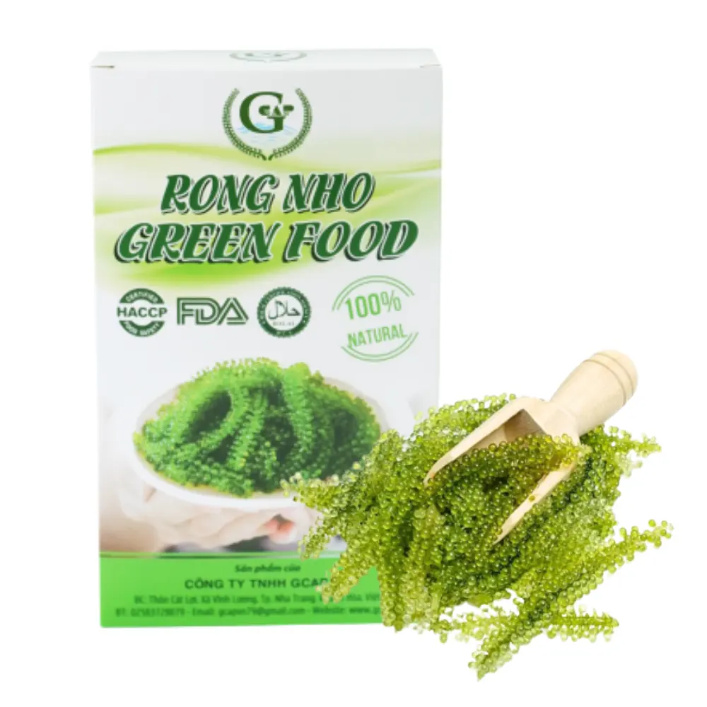 GCAP VN Sea Grapes Dehydrated seaweed Organic Umibudo - No additives, preservatives or hidden sugars and no cooking required