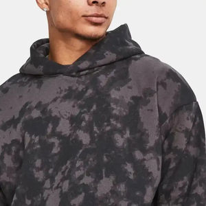 Sweat-shirts à capuche tie-dye pour hommes, fabrication sur mesure OEM, séchage rapide, respirant, vêtements de rue, tissu mélangé coton pour la saison d'automne - Product Image 3