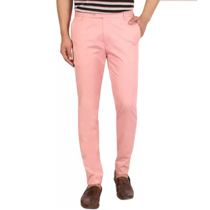 Pantalon chino extensible de luxe de couleur unie pour hommes de grande taille pantalon chino confortable pour hommes du Bangladesh - Product Image 4