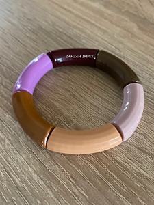 Pulsera de resina gruesa transparente ligera hecha a mano para mujeres y niñas pulseras de cuentas con forma de tubo de resina transparente - Product Image 5