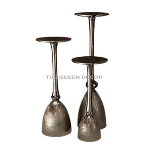 Candelero de forma redonda de Metal de acero inoxidable pulido brillante de última llegada, candelabro de Navidad hecho a mano de lujo - Product Image 3