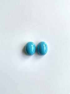 51.26 carats Turquoise Arizona Cabochons 2 pièces paire de qualité supérieure pour la fabrication de bijoux fins pierres précieuses naturelles - Product Image 2