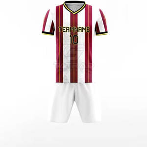 Tenue de football à prix d'usine, dernier design, 100% polyester, légère, respirante, séchage rapide, personnalisable, pour hommes - Product Image 4