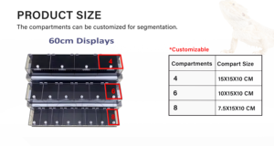 Vitrines pour reptiles de qualité commerciale OEM pour <span class=keywords><strong>python</strong></span> vert, cadre en aluminium, façade en acrylique, accès frontal, compatible LED, réponse 24h - Product Image 6