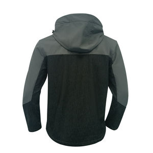 Veste softshell d'hiver légère et confortable pour homme, avec logo sur le devant, en tissu polyester et toile, coupe-vent, service OEM - Product Image 2