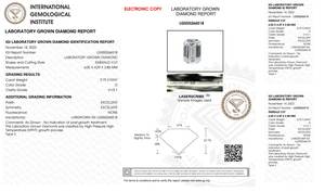 Diamant CVD HPHT 0,75Ct Emerald Cut VVS1 Clarity Diamond Lab Created IGI GIA Certified Synthetic D Diamond For Jewelry Making - Product Image 3