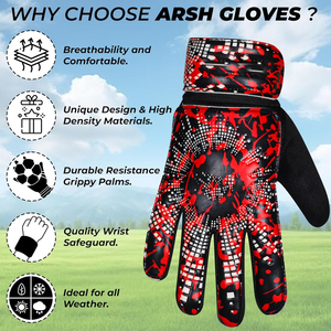 Guantes de Portero de Látex de Alta Calidad para Exteriores, Impermeables, con Correa de Muñeca Ajustable - Guantes de Fútbol Premium OEM - Product Image 4