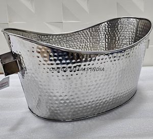 Enfriador de vino de metal y acrílico elegante para enfriar bebidas en bodas, fiestas, reuniones al aire libre - Product Image 5