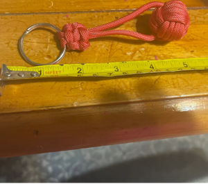 Fist Knot Keychain w/ Brass Shackle - 4.5" Long - Handmade Sailor Rope <b>Key</b> Ring - Nautical Jewelry Gift - Product Image 2