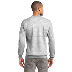 Personnalisé O Cou Heather Grey Hommes 100% Lourd 260GSM Coton Mans Ras Du Cou Sweat De Base Pull Sweatshirts - Product Image 2