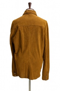 เสื้อเชิ้ตหนังกลับผู้ชายแบบเรียบ ย้อมสีพื้น ระบายอากาศได้ดี คุณภาพสูง สไตล์สตรีท แขนยาว สำหรับฤดูหนาว ใส่ได้ทั้งแบบเป็นทางการและลำลอง - Product Image 3