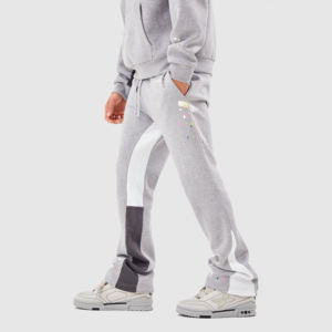 2024 último modelo personalizado OEM Flared Fleece Jogger pantalones de chándal para hombres de alta calidad cintura elástica cordón Casual otoño - Product Image 4